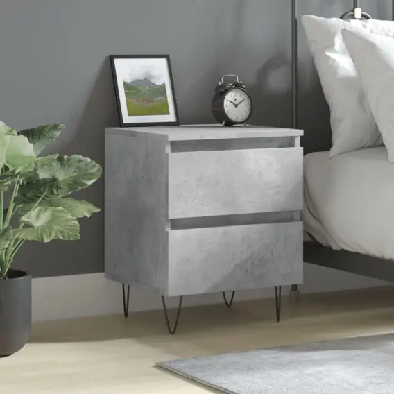 Szafka nocna, szarość betonu, 40x35x50 cm Lumarko! - Hurtownia wielobranżowa Lumarko Zniżka